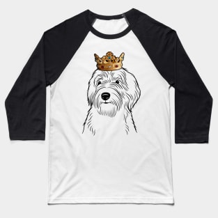 Sheepadoodle Dog King Queen Wearing Crown Baseball T-Shirt